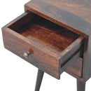 Mini 2 Drawer Light Walnut Nightstand Artisan