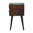 Mini Light Walnut Curved nightstand Artisan