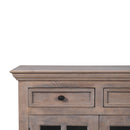 Stone Finish Cabinet with Glazed Doors Artisan