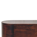 Light Walnut Rounded Lid-up Blanket Box Artisan