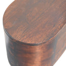 Light Walnut Rounded Lid-up Blanket Box Artisan