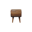 Oak-ish Circular Media Unit with 2 Open Slots Artisan