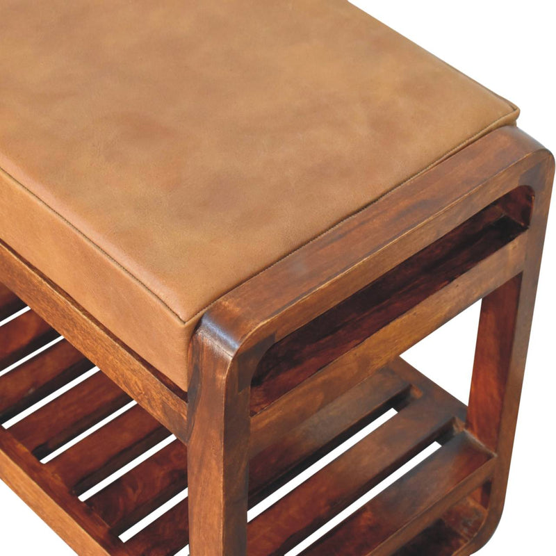 Small Buffalo Slatted Hallway Bench Artisan