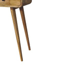 Oak-ish Curved Hallway Table w/2-Drawers Artisan