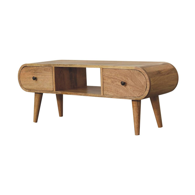 Oak-ish Circular TV Unit Artisan