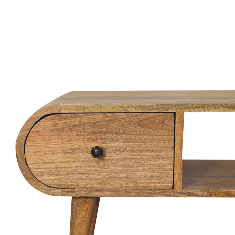 Oak-ish Circular TV Unit Artisan