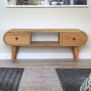 Oak-ish Circular TV Unit Artisan