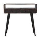 Curved Ash Black Console Table Artisan