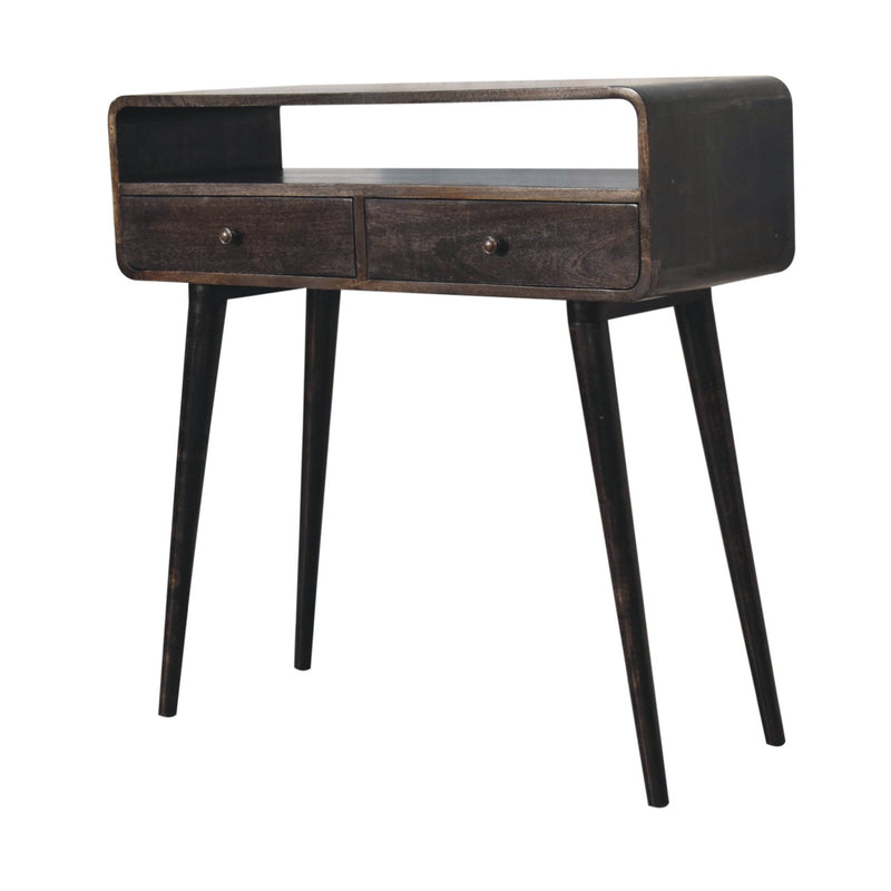 Curved Ash Black Console Table Artisan
