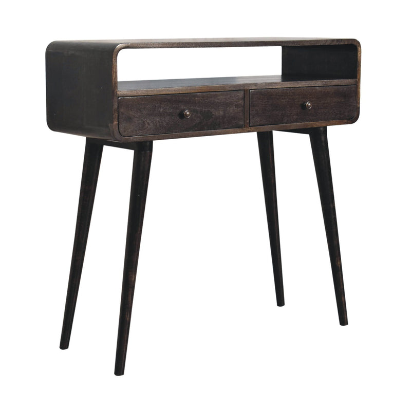 Curved Ash Black Console Table Artisan