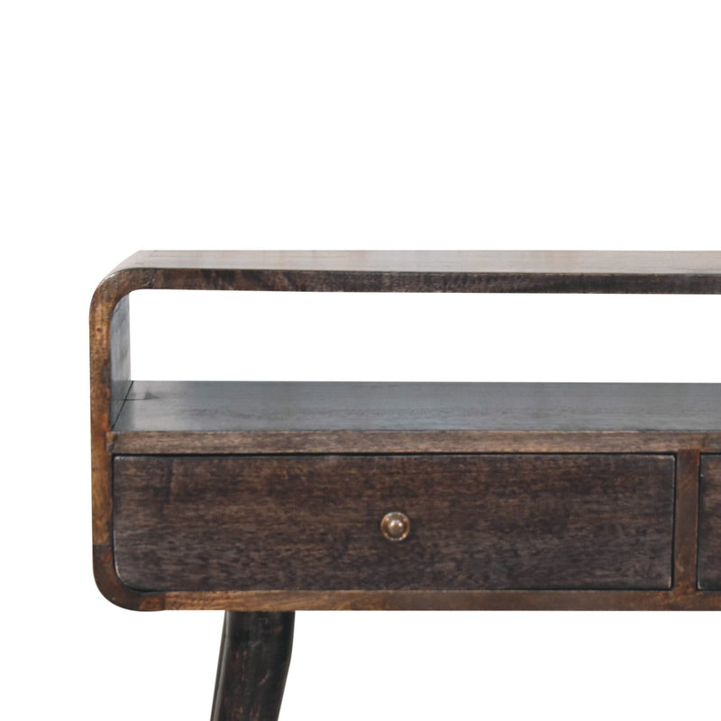 Curved Ash Black Console Table Artisan