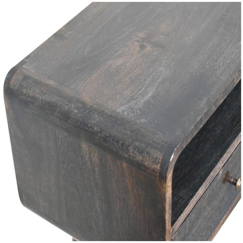 Curved Ash Black Console Table Artisan