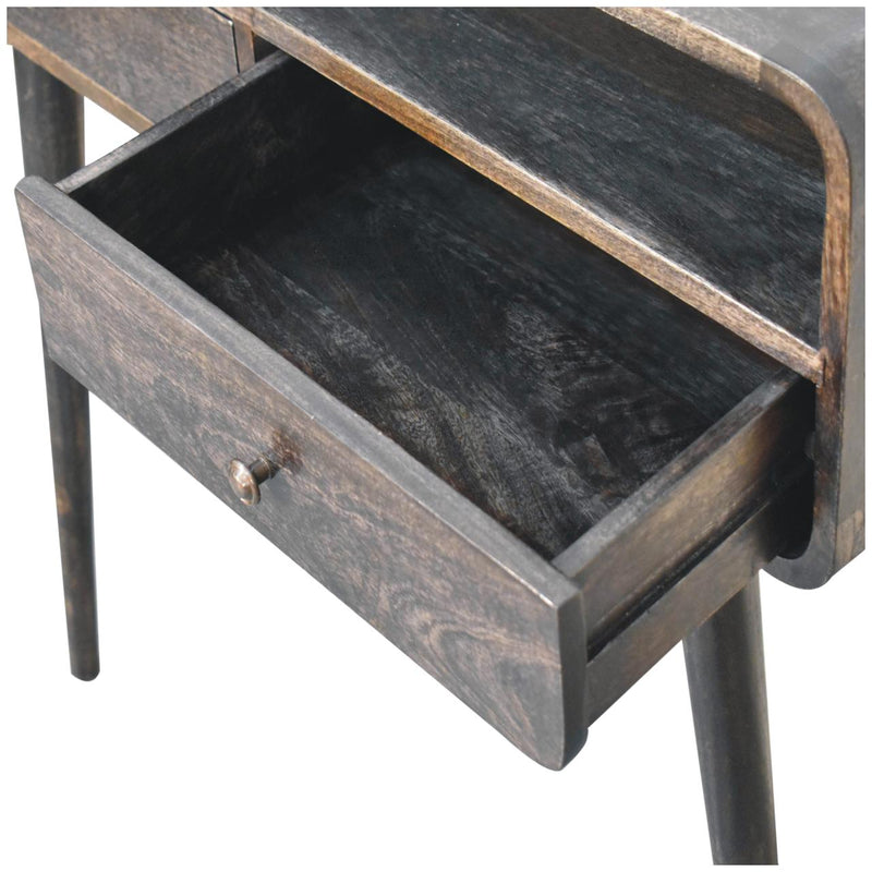 Curved Ash Black Console Table Artisan