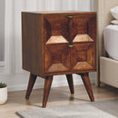 Curved Chestnut nightstand Artisan