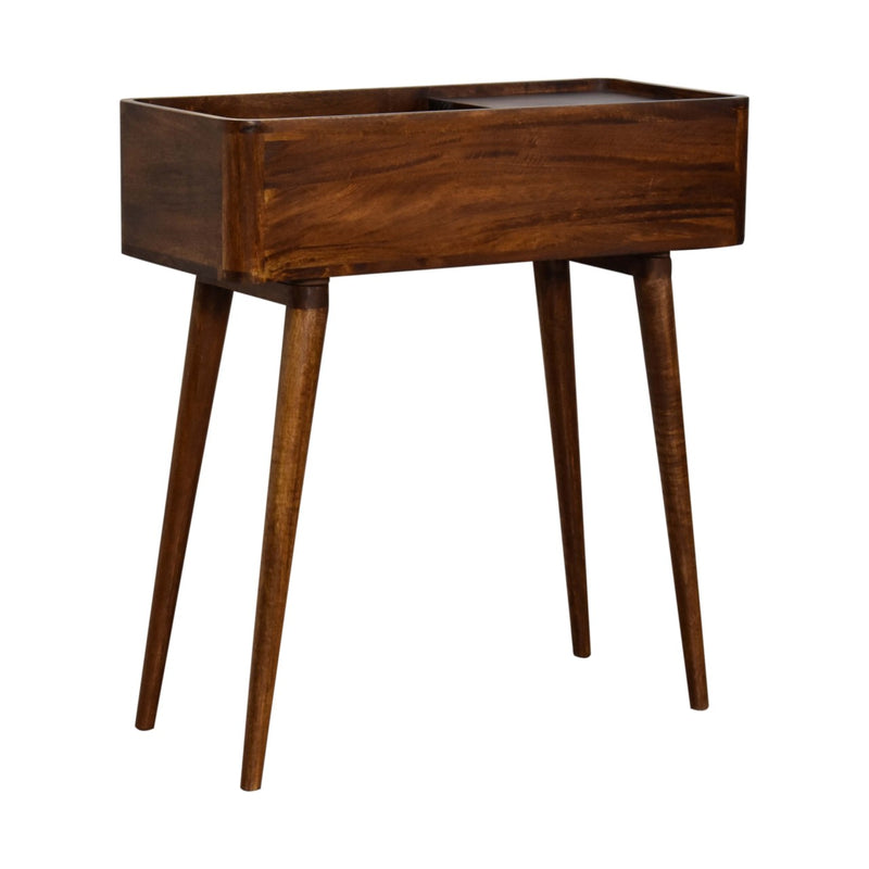 Open-top Chestnut Console Table