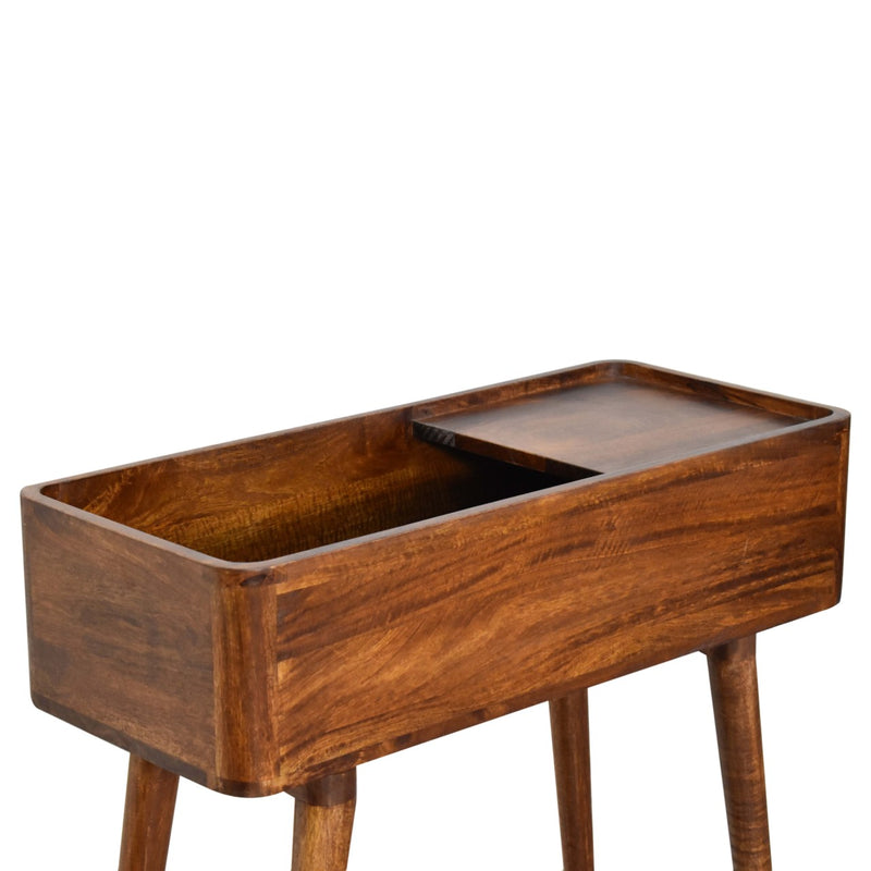 Open-top Chestnut Console Table