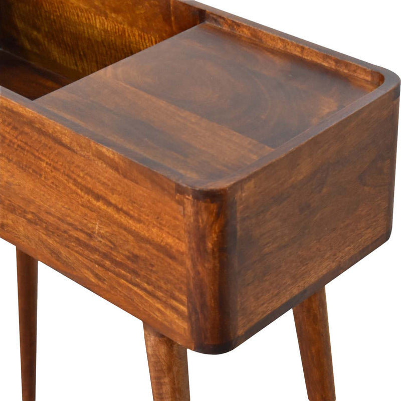 Open-top Chestnut Console Table