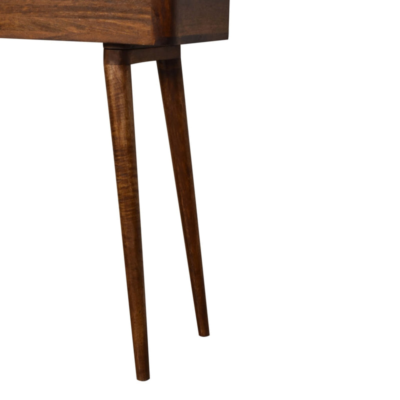 Open-top Chestnut Console Table
