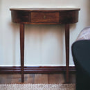 Backless Mounted Chestnut Console Table Artisan