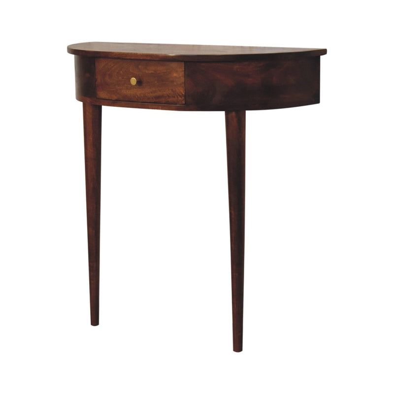 Backless Mounted Chestnut Console Table Artisan
