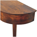 Backless Mounted Chestnut Console Table Artisan