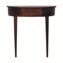 Backless Mounted Chestnut Console Table Artisan