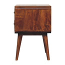 Large Curved Chestnut Bedside Nightstand Artisan