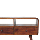Triple Curved Chestnut Console Table Artisan