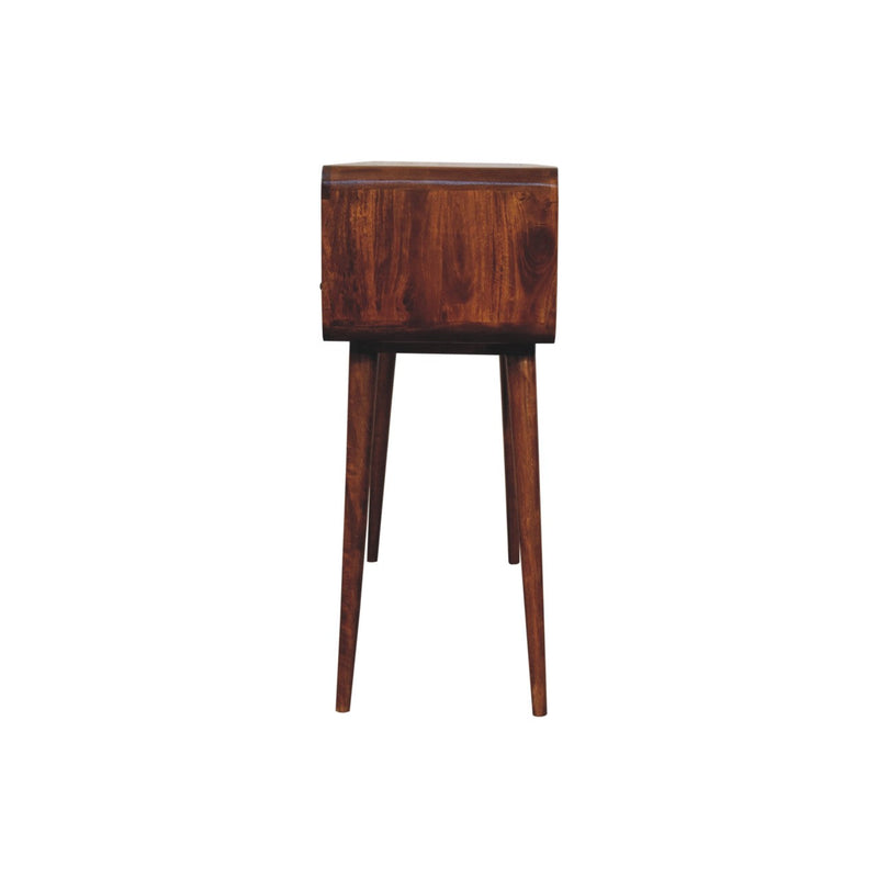 Triple Curved Chestnut Console Table Artisan