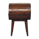 Large Chestnut Circular Open Bedside Nightstand Artisan