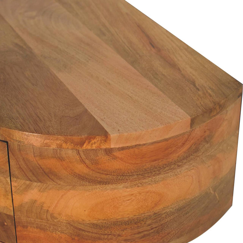Large Wall Mounted Rounded Bedside Nightstand Artisan