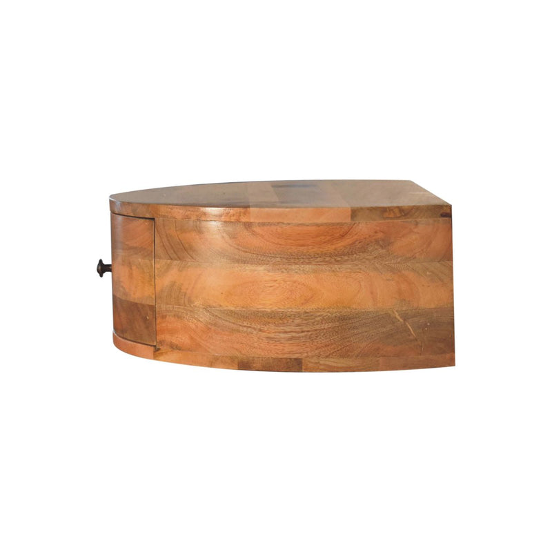Large Wall Mounted Rounded Bedside Nightstand Artisan