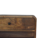 Large Floating Curve Open Slot Bedside Nightstand Artisan