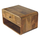 Large Floating Curve Open Slot Bedside Nightstand Artisan