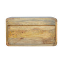 Large Floating Curve Open Slot Bedside Nightstand Artisan