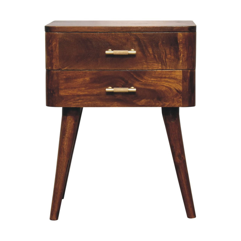 Chestnut T-Bar Nordic Nightstand Artisan