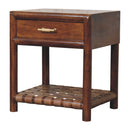Chestnut T-Bar Bedside Nightstand Artisan