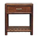 Chestnut T-Bar Bedside Nightstand Artisan