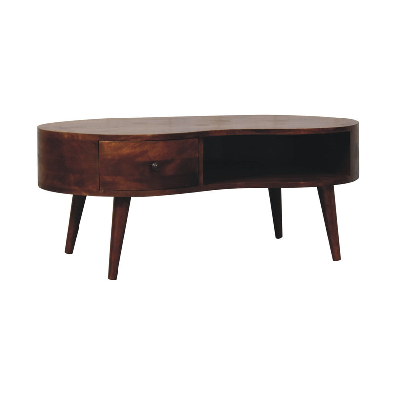 Large Chestnut Wave Coffee Table Artisan