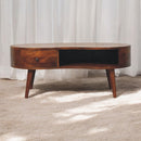 Large Chestnut Wave Coffee Table Artisan