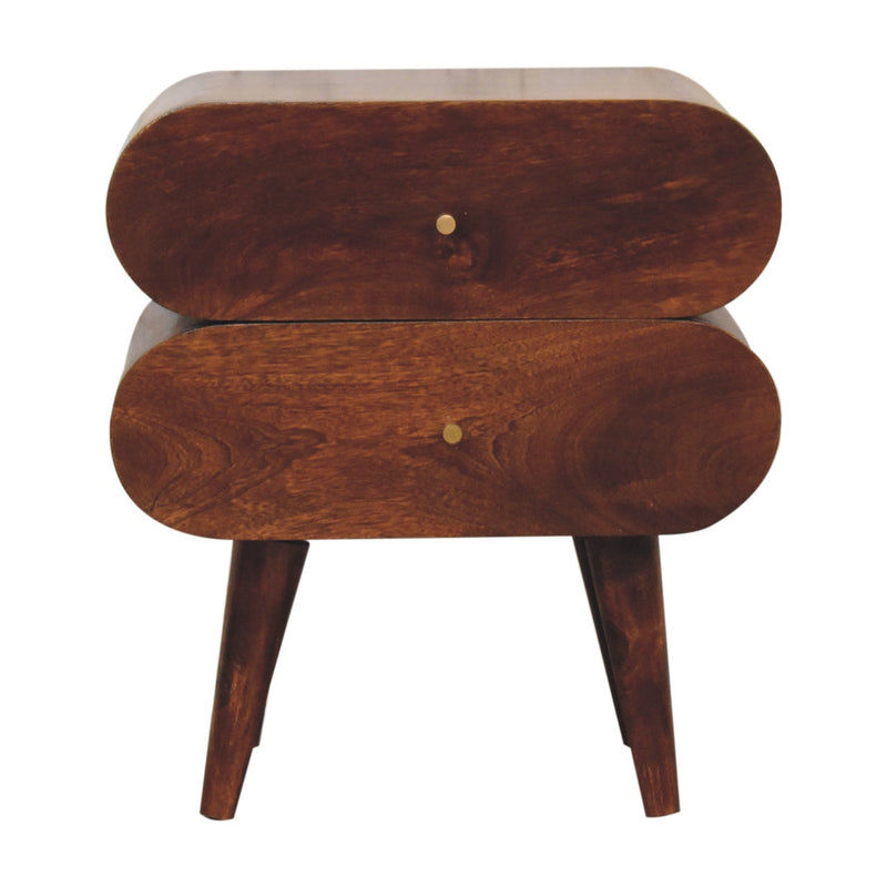 Bubble Chestnut Bedside Nightstand Artisan