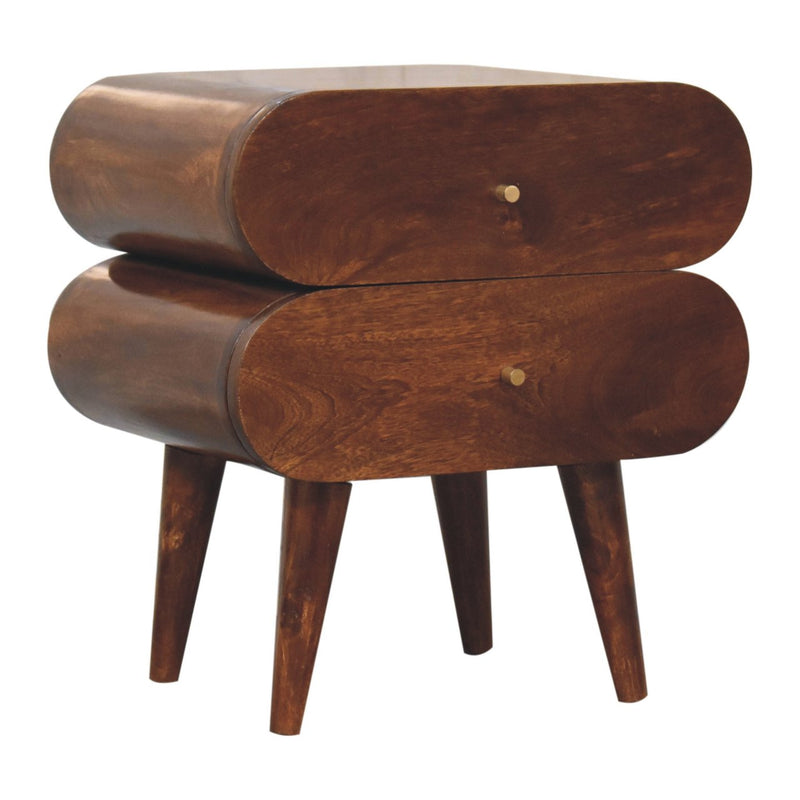Bubble Chestnut Bedside Nightstand Artisan