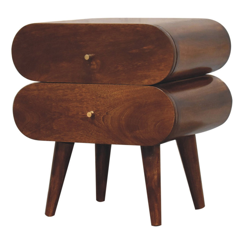 Bubble Chestnut Bedside Nightstand Artisan