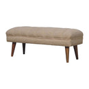 Cream Boucle Puffer Bench Artisan