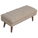 Cream Boucle Puffer Bench Artisan