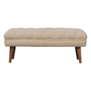 Cream Boucle Puffer Bench Artisan