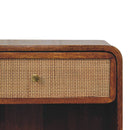 Chestnut Open Woven Bedside Nightstand Artisan