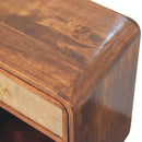 Chestnut Open Woven Bedside Nightstand Artisan
