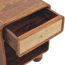 Chestnut Open Woven Bedside Nightstand Artisan