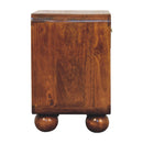 Chestnut Open Woven Bedside Nightstand Artisan